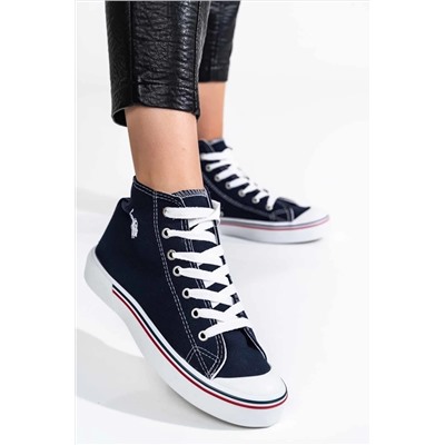 U.S. Polo Assn. Us Polo Assn. Kadın Canvans HI B-9 Kadın Günlük Spor Ayakkabı USPA222Siyah