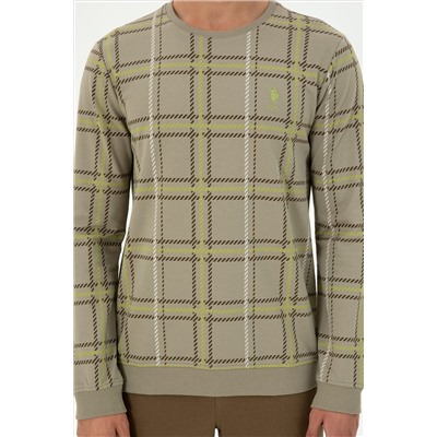 Erkek Açık Haki Sweatshirt