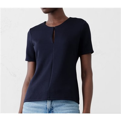 Soft Touch Scuba Crew-Neck Top