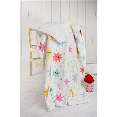HAMUR Fluffy Bebek Battaniyesi 80x100 Cm Colorful Koyun Tüyü Battaniye E11BC0550254HM