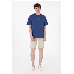 Erkek Oversize Fit Bisiklet Yaka Açık Lacivert Tişört