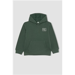 Defacto Erkek Çocuk Kapüşonlu Baskılı Kalın Sweatshirt A9778A823WN