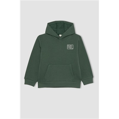 Defacto Erkek Çocuk Kapüşonlu Baskılı Kalın Sweatshirt A9778A823WN