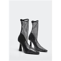 Botin tacón malla -  Mujer | MANGO OUTLET Melilla