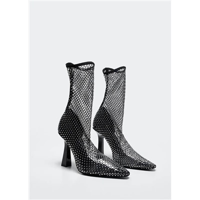 Botin tacón malla -  Mujer | MANGO OUTLET Melilla