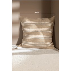 Eze Jüt Kırlent Kılıfı - Naturel/Krem - 45x45 cm