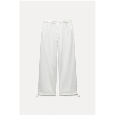 ZW COLLECTION LOOSE FIT TROUSERS WITH TIES