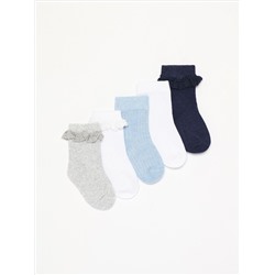 PACK DE 5 PARES DE CALCETINES LARGOS CON PUNTILLA