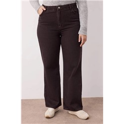 Kahverengi Yüksek Bel Geniş Paça Büyük Beden Wide Leg Jeans TBBSS22JE0211