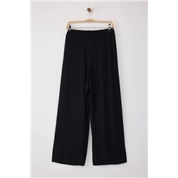 Siyah Viskon Örme İnce Pijama Altı TBBAW26IA00001
