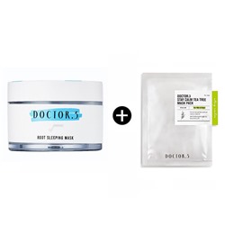 Hi-Moisture Root Sleeping Mask + Stay Calm Tea Tree Mask Sheet 1ea, Ночная защитная маска против потери влаги