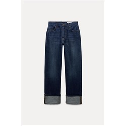 ZW COLLECTION RELAXED FIT MID-RISE FOLD-UP JEANS