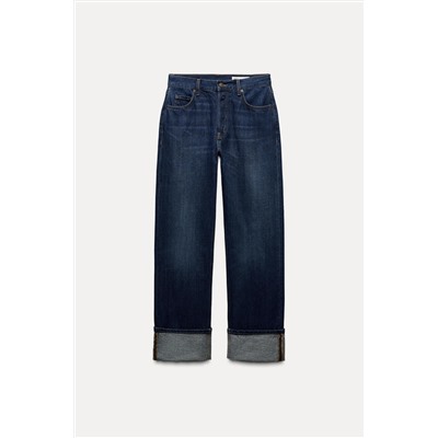 ZW COLLECTION RELAXED FIT MID-RISE FOLD-UP JEANS