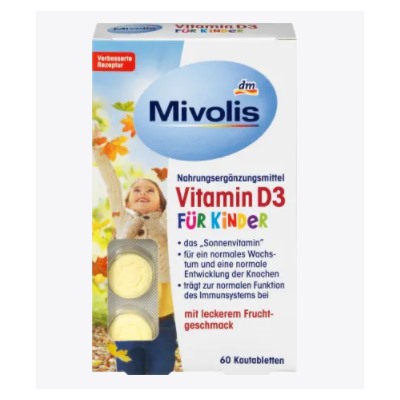 Vitamin D3 für Kinder, Kautabletten 60 St., 51 g