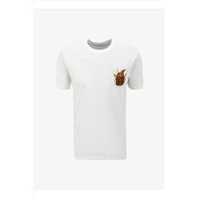 Lee, Bisiklet Yaka Beyaz Erkek T-Shirt L241578100