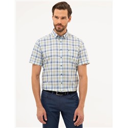 Yeşil Regular Fit Kısa Kollu Gömlek