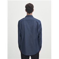 SLIM FIT STONEWASH DENIM SHIRT