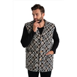 ЖИЛЕТ MEN VEST WOOL  цвет Клетка серая