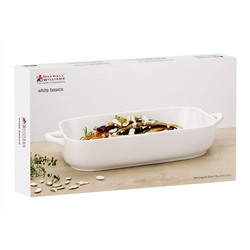 Форма для запекания, 36х24,5х7 см, фарфор P, прямоугольная, белая, White Basics, 59277