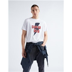 Camiseta 'Super Dad', Hombre, Blanca