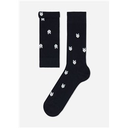 Kurze Herren-Baumwollsocken mit Pets-Print