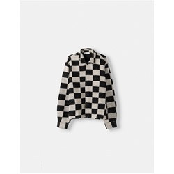 Long sleeve checkered print shirt