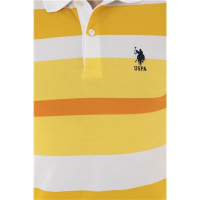 Erkek Regular Fit Polo Yaka Safran Tişört