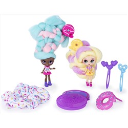 Candylocks BFF 2 Pack, 3-Inch Cora Crème & Charli Chip, Jilly Jelly & Donna Nut, Kerry Berry & Beau Nana, Kerry Berry & Beau Nana, Mint Choco Chick & Choco Lisa, Scented Collectible Dolls with Accessories