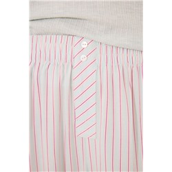 Pijama largo viscosa canalé verde rayas