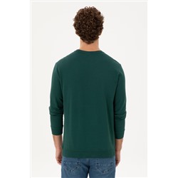 Erkek Koyu Yeşil Sweatshirt