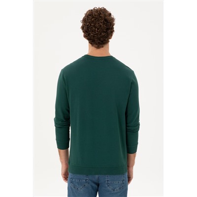 Erkek Koyu Yeşil Sweatshirt