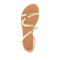 Metallic S-Shape Sandals