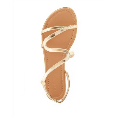 Metallic S-Shape Sandals