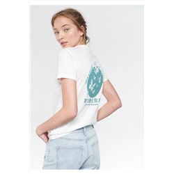 Mavi Allow Yourself Baskılı Beyaz Tişört Regular Fit / Normal Kesim 1611246-70057