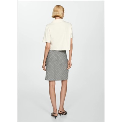 Polo crop detalle rayas
