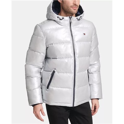Tommy Hilfiger Men's Pearlized Performance Hooded Puffer Coat