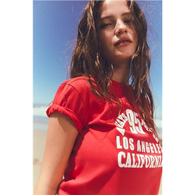 T-SHIRT WITH SLOGAN