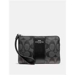 Corner Zip Wristlet In Signature Canvas