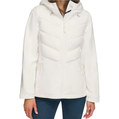 Sporty Quilted Hooded Jacket