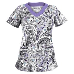 UA Charming Swirls Granite Print Scrub Top