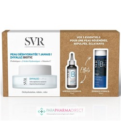 SVR [HYALU] BIOTIC - Gelée Régénérante Repulpante 50 ml + Ampoule Hydra B3 10ml & Essence Hydra B3 30ml OFFERTS - COFFRET
