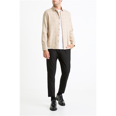 Camisa regular fit - Beige