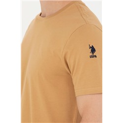 Erkek Camel Basic Bisiklet Yaka Tişört