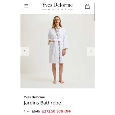 Ультра мягкий женский халат с невероятно красивой и изысканной вышивкой   Yve*s Delorm*e