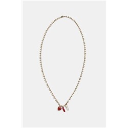 Collar largo dorado charms