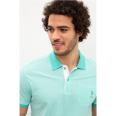 Erkek Mint Polo Yaka Tişört