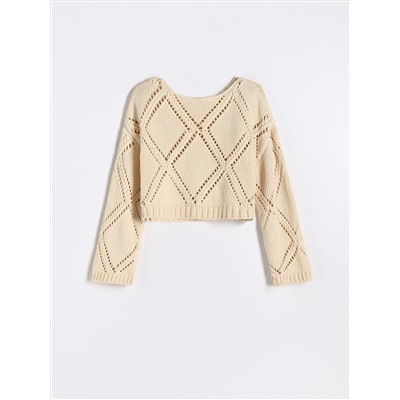 Pullover mit Lochmuster