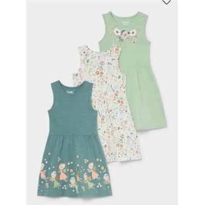 Multipack 3er - Kleid - Bio-Baumwolle