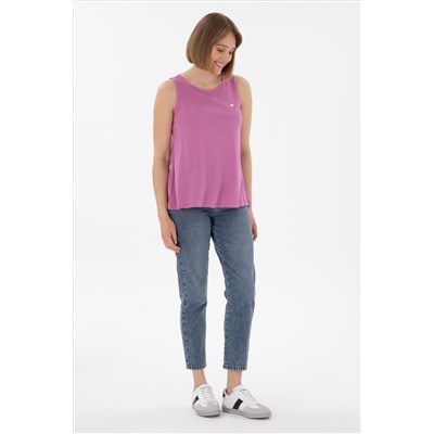Kadın Mavi Mom High Waist Fit Jean Pantolon