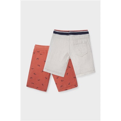 Multipack 2er - Bermudas - Leinen-Mix